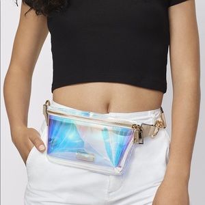 (2/30$ bundles) EUC iridescent and pearl belt bag